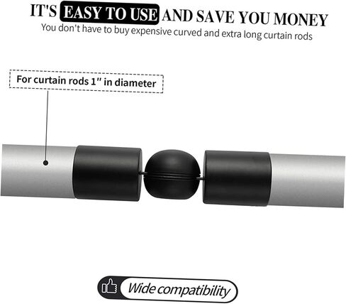 Stainless Steel Hinged Elbow Connector for Corner Curtain Rods Heavy Duty Material for Living Room and Office Use and Stylish for Window Treatments in Saudi Arabia