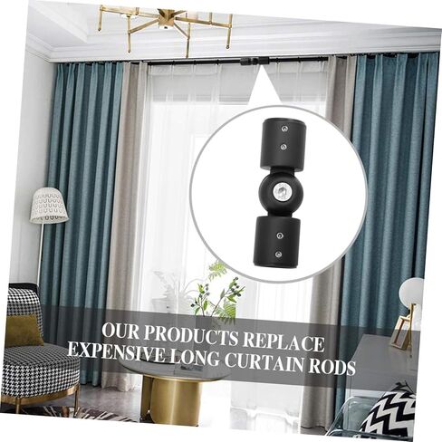 Stainless Steel Hinged Elbow Connector for Corner Curtain Rods Heavy Duty Material for Living Room and Office Use and Stylish for Window Treatments in Saudi Arabia