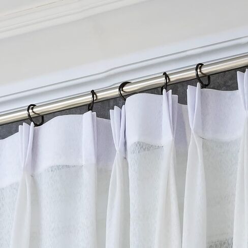Qunclay 100 Set 0.98 Inch Metal Curtain Rings with Eyelets Curtain Hooks for Drapes and Metal Drapery Pin Drapery Hooks for Window Door Shower Bathroom Rings (Black) in Saudi Arabia