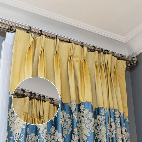 Qunclay 100 Set 0.98 Inch Metal Curtain Rings with Eyelets Curtain Hooks for Drapes and Metal Drapery Pin Drapery Hooks for Window Door Shower Bathroom Rings (Black) in Saudi Arabia