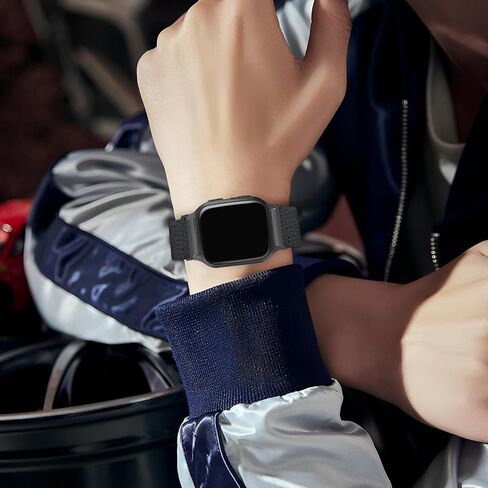 4 Pack Stretchy Watch Bands Compatible with 20mm Garmin Venu Sq/Venu Sq 2, Loop Nylon Elastic Fabric Strap for Garmin Vivomove Style/Luxe/HR Women Men in Kuwait