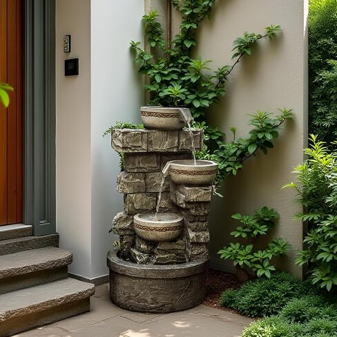 Cheng Pin Create a Relaxing Ambiance in Your Indoor&Outdoor Space with Our Floor Water Fountain Featuring LED Lights. in Saudi Arabia