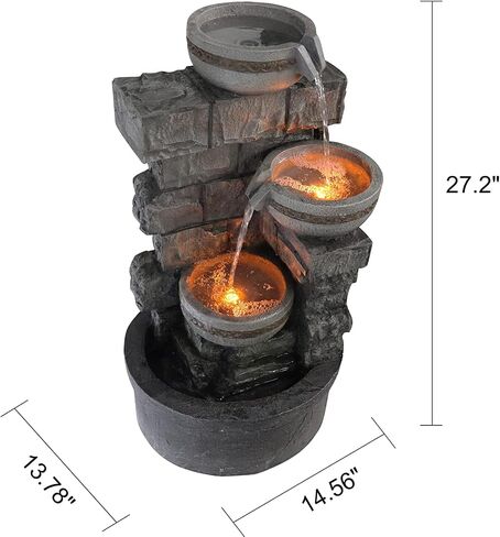 Cheng Pin Create a Relaxing Ambiance in Your Indoor&Outdoor Space with Our Floor Water Fountain Featuring LED Lights. in Saudi Arabia