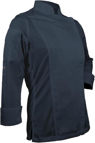 Personalized Women's Long Sleeve Embroidered Zipper Chef Coat in Kuwait