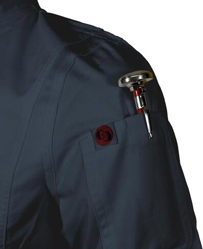 Personalized Women's Long Sleeve Embroidered Zipper Chef Coat in Kuwait