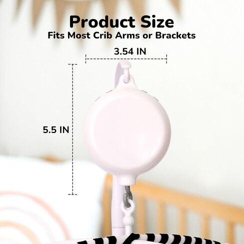 Crib Mobile Arm مع صندوق موسيقى ، حامل موبايل للأطفال 28 بوصة للسرقة ، شماعات الهاتف المحمول ، محرك صغير للهواتف المحمولة مع 3 أوضاع ، حجم قابل للتعديل ، 35 تهويه in Kuwait