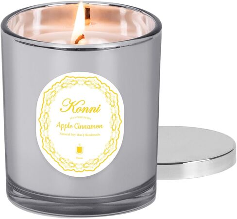 شموع معطرة Konni ، شموع الصويا ، شمعة العطرية ، شمعة القرفة المعطرة للرجال ، شمعة شمع الصويا ، 8.47 أوقية ، مثالية لخلق أجواء مريحة وهدية عطلة (كأس فضية) in Kuwait