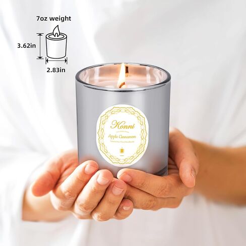 شموع معطرة Konni ، شموع الصويا ، شمعة العطرية ، شمعة القرفة المعطرة للرجال ، شمعة شمع الصويا ، 8.47 أوقية ، مثالية لخلق أجواء مريحة وهدية عطلة (كأس فضية) in Kuwait