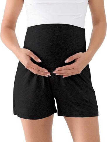 Maternity Pajama Shorts Viscose from Bamboo Pregnancy Lounge Shorts Soft Stretchy Comfy Maternity Clothes in Saudi Arabia