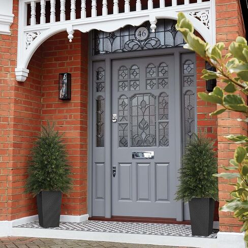 4FT Artificial Cedar Trees Set of 2, Realistic Faux Evergreen Topiary Bushes Plants, Outdoor Potted Fake Cypress Shrubs for Front Porch Garden Home Living Room Decor in Saudi Arabia