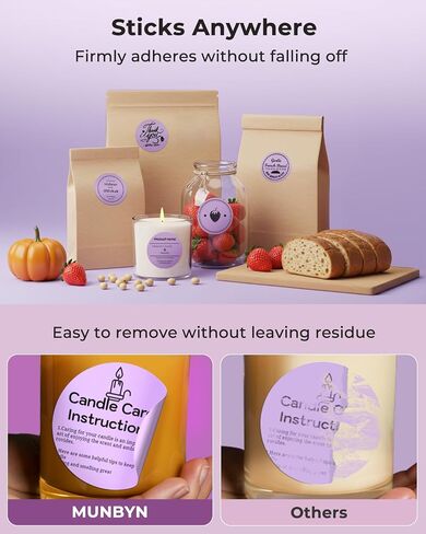 MUNBYN 3 Inch Brown Thermal Labels, Round Thermal Labels, Multi-Purpose Thermal Stickers, Circle Thermal Label Stickers for Small Business, 500 Labels/1 Roll in Saudi Arabia