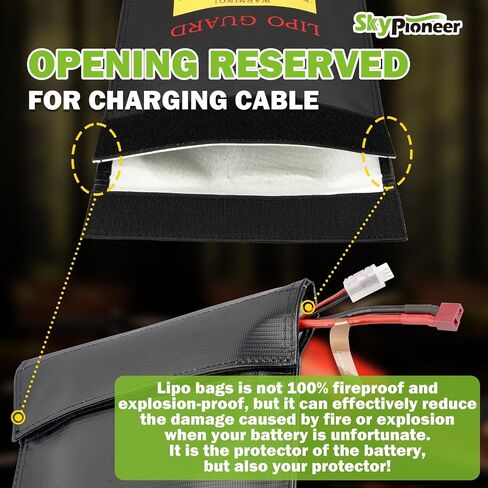 RC Lipo Safe Bag,Fire Retardant Lipo Battery Bag,Lithium Battery Fireproof Explosion-proof Bag,Silver Charging Bag High Temperature Resistant Battery Sack,9''x11.8''For Charging and Storage in Saudi Arabia