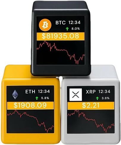 مخزون Bitcoin ، الساعة الرقمية مع الطقس ودرجة الحرارة والرطوبة. هدية إبداعية للزوج أو صديقها أو نساء in Saudi Arabia