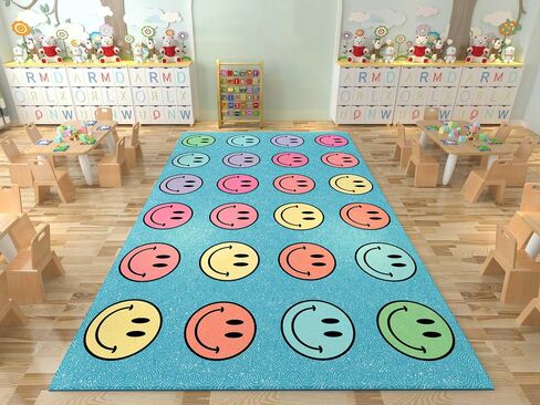 OLEEK Large Classroom Rug Elementary 8x10 - Classroom Rugs for Kids Room - Classroom Carpet Elementary - Kids playroom Rug 8 x 10 - Preschool Rugs for Classroom - Schoolgirl Style Classroom Decor in Kuwait
