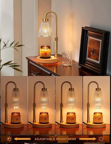 Innqoo Candle Warmer Lamp with Timer, Dimmable Candle Warmer for Jar Candles, Height Adjustable Wax Melts Warmer, Birthday Gifts for Women Mom, House Warming Gifts New Home Decor in Saudi Arabia