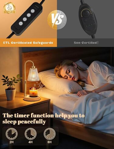 Innqoo Candle Warmer Lamp with Timer, Dimmable Candle Warmer for Jar Candles, Height Adjustable Wax Melts Warmer, Birthday Gifts for Women Mom, House Warming Gifts New Home Decor in Saudi Arabia