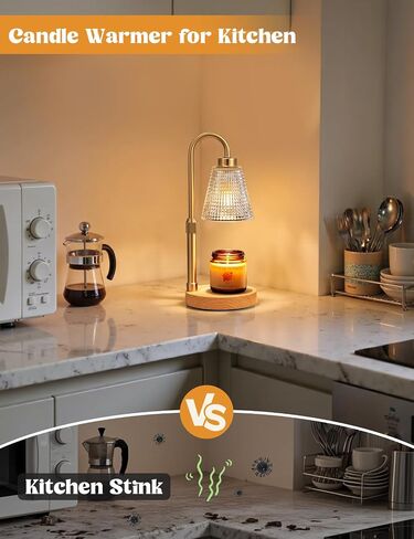 Innqoo Candle Warmer Lamp with Timer, Dimmable Candle Warmer for Jar Candles, Height Adjustable Wax Melts Warmer, Birthday Gifts for Women Mom, House Warming Gifts New Home Decor in Saudi Arabia