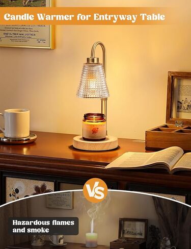 Innqoo Candle Warmer Lamp with Timer, Dimmable Candle Warmer for Jar Candles, Height Adjustable Wax Melts Warmer, Birthday Gifts for Women Mom, House Warming Gifts New Home Decor in Saudi Arabia