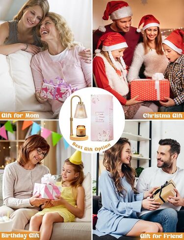 Innqoo Candle Warmer Lamp with Timer, Dimmable Candle Warmer for Jar Candles, Height Adjustable Wax Melts Warmer, Birthday Gifts for Women Mom, House Warming Gifts New Home Decor in Saudi Arabia