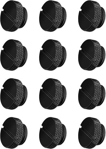 Dracaena 6 Pack G1/4" Thread, Thin Water Stop Plug Fitting with Coin Slot for Computer Water Cooling System, Durable Brass/Copper Material, White in Saudi Arabia