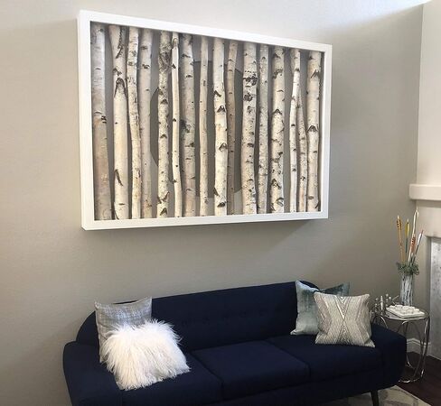 ويلسون وايت بيرش الأعمدة الزخرفية - خشب الخشب الطبيعي الفرن ديكور المنزل المجفف ، 6 'L x 1.5-2.5 "د (4 أعمدة) in Kuwait