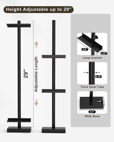 Adjustable Tabletop Easel Stand, Picture Easels for Display Up to 29" H, Metal Picture Frame Holder Stand Table for Art, Photo (Black) in Saudi Arabia