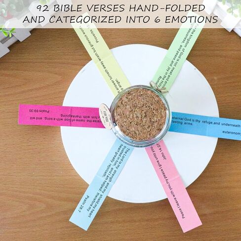Bible Verse Jar,Inspirational Prayer & Reflection,Scripture Cards & Prayer Jar，Christian Gifts For Women，Men,Best Friend, Teacher,Husband, Coworker Gift, Meaningful Present From Work Bestie, Family in Saudi Arabia