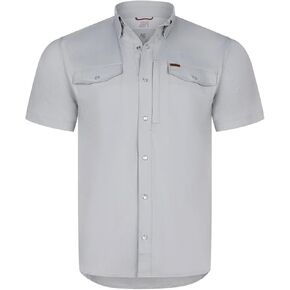 Men's Short Sleeve Stockyard Button Down Shirt, Breathable Performance Work Shirt for Farmers and Ranchers with UPF30 in Saudi Arabia