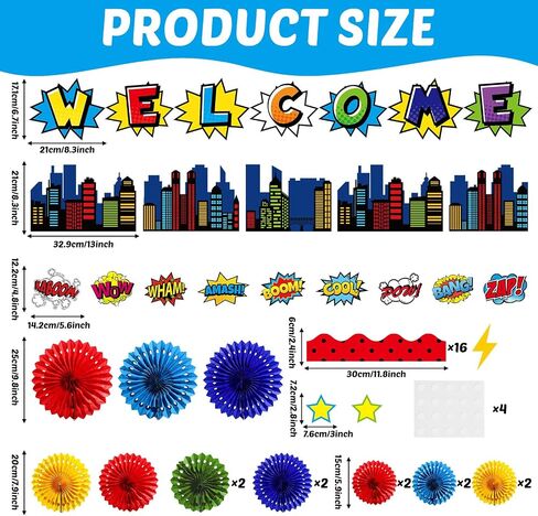 Super Threat Hero Classroom Bulletin Board Theleds 3D Hero Cityscape Salsings Cetouts Paper Well Relains Back Class -Chraft Craft For Back to School Risterergarten elextral exalboard decor in Saudi Arabia