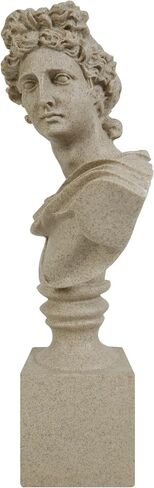 Apollo of The Belvedere Bust Sculpture, Greek Pythian Apollo Statuette, Sandstone Sculpted Figure, 14 x 7.5 x 3.25 Inches in Saudi Arabia