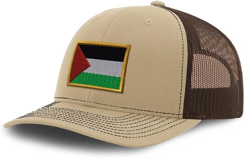 Palestine Embroidery Design Richardson Structured Front Mesh Back Cap Loden/Black in Saudi Arabia