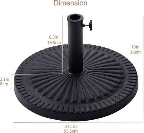 C-Hopetree 31 lb Heavy Duty Round Base Stand for Patio Outdoor Market Table Umbrella, Bronze in Saudi Arabia
