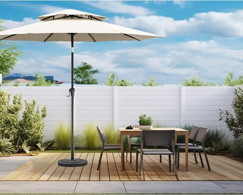 C-Hopetree 31 lb Heavy Duty Round Base Stand for Patio Outdoor Market Table Umbrella, Bronze in Saudi Arabia