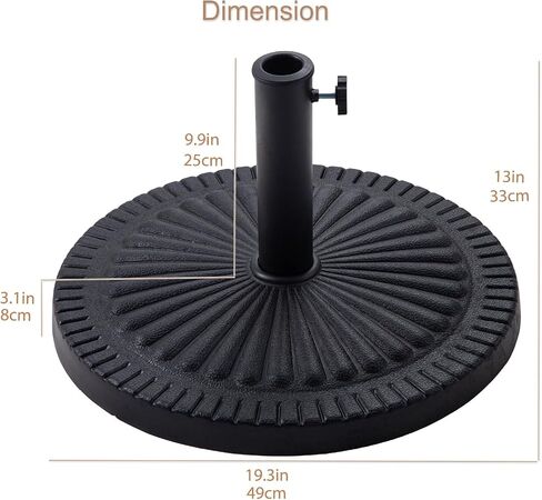 C-Hopetree 31 lb Heavy Duty Round Base Stand for Patio Outdoor Market Table Umbrella, Bronze in Saudi Arabia