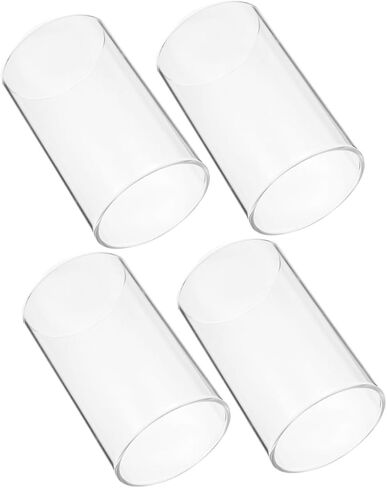 Pretyzoom 8pcs شمعة زجاجية شفافة ظلال شمعة بسيطة أغطية شمعة للديكور المنزلي المقاوم للرياح والزخرفة in Kuwait