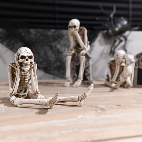 Newman House Studio Skull-Decor Halloween-Decorations-Sculpture head-human مع التاج للتجميد المتجول الداخلي Party Home Party Decor in Kuwait