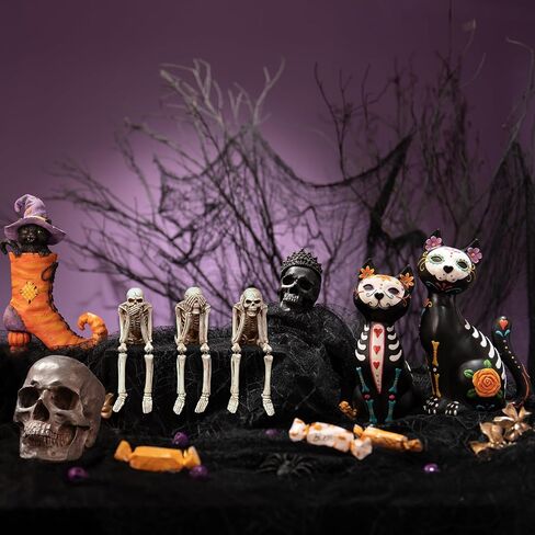 Newman House Studio Skull-Decor Halloween-Decorations-Sculpture head-human مع التاج للتجميد المتجول الداخلي Party Home Party Decor in Kuwait