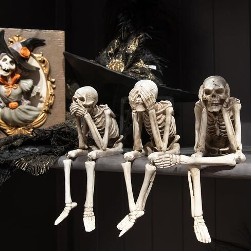 Newman House Studio Skull-Decor Halloween-Decorations-Sculpture head-human مع التاج للتجميد المتجول الداخلي Party Home Party Decor in Kuwait