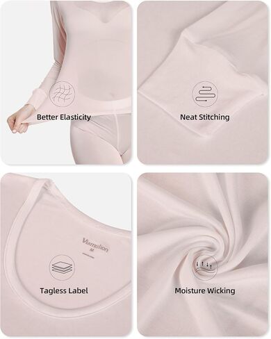 Viamulion Women's Pure Mulberry Silk Knitted Thermal Underwear Set in Saudi Arabia