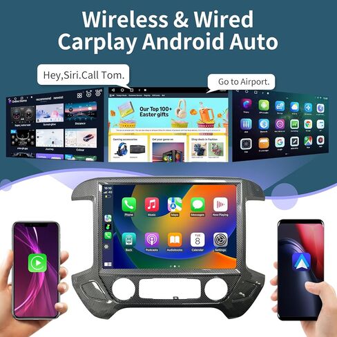 13.1 Inch Car Radio for Chevrolet Silverado GMC Sierra 2014-2019 Stereo Replacement Head Unit 2K IPS Full Touch Screen Carplay Android Auto GPS Navigation Multimedia Play in Kuwait