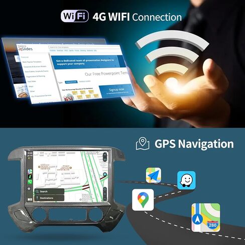 13.1 Inch Car Radio for Chevrolet Silverado GMC Sierra 2014-2019 Stereo Replacement Head Unit 2K IPS Full Touch Screen Carplay Android Auto GPS Navigation Multimedia Play in Kuwait