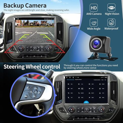 13.1 Inch Car Radio for Chevrolet Silverado GMC Sierra 2014-2019 Stereo Replacement Head Unit 2K IPS Full Touch Screen Carplay Android Auto GPS Navigation Multimedia Play in Kuwait