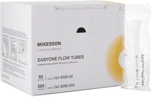 McKesson Lumeon Flow Tube - لسان حال التخلص من اللباس ، لسانوب بلاستيكي غير سريلي لنظام قياس التنفس في الهواء ، مقاس واحد ، 200 عدد in Kuwait
