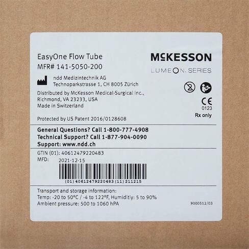 McKesson Lumeon Flow Tube - لسان حال التخلص من اللباس ، لسانوب بلاستيكي غير سريلي لنظام قياس التنفس في الهواء ، مقاس واحد ، 200 عدد in Kuwait