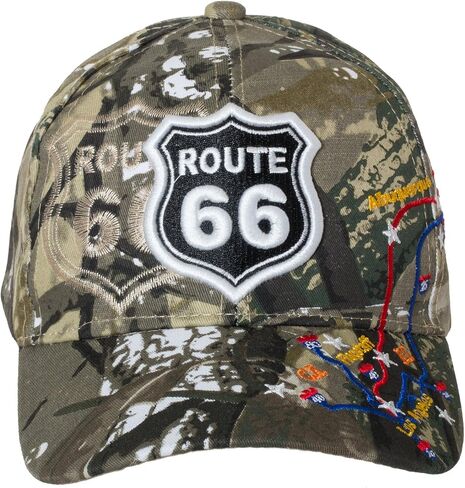 Artisan Owl US Route 66 Trucker Hat - U.S. Highway 66 Main Street Mother Road - Embroidered Rt 66 Cap (Black) in Saudi Arabia