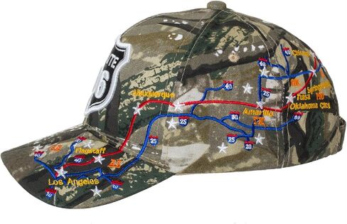 Artisan Owl US Route 66 Trucker Hat - U.S. Highway 66 Main Street Mother Road - Embroidered Rt 66 Cap (Black) in Saudi Arabia