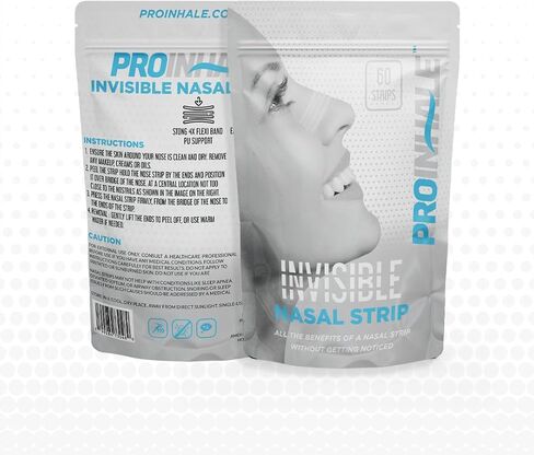 ProInhale™ Athletic Nasal Strips – Flexible Nose Strip for Comfortable Fit, Secure Hold, Non-Slip Adhesive, Day or Night Use, Sport and Sleep Support, 60 Count Nasal Expander Strips in Saudi Arabia