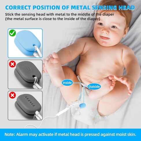 إنذار ترطيب السرير للبنين والبنات: USB قابلة لإعادة الشحن ، 3 أوضاع تذكير ، إنذارات في التغلب على مراسك مع مستشعر حساسية عالي ، صوت عالٍ واهتزاز قوي ، حل مثبت لتوترات الفراش (الأزرق) in Kuwait