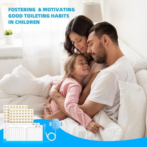 إنذار ترطيب السرير للبنين والبنات: USB قابلة لإعادة الشحن ، 3 أوضاع تذكير ، إنذارات في التغلب على مراسك مع مستشعر حساسية عالي ، صوت عالٍ واهتزاز قوي ، حل مثبت لتوترات الفراش (الأزرق) in Kuwait