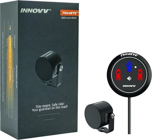 ThirdEYE Motorcycle Blind Spot System with Voice and Indicators Alert, Waterproof Moto Assistant System, Detect Hazards from Side & Rear Line for Motorcycle/Bicycle/E-Bike(Mirror Version) in Saudi Arabia